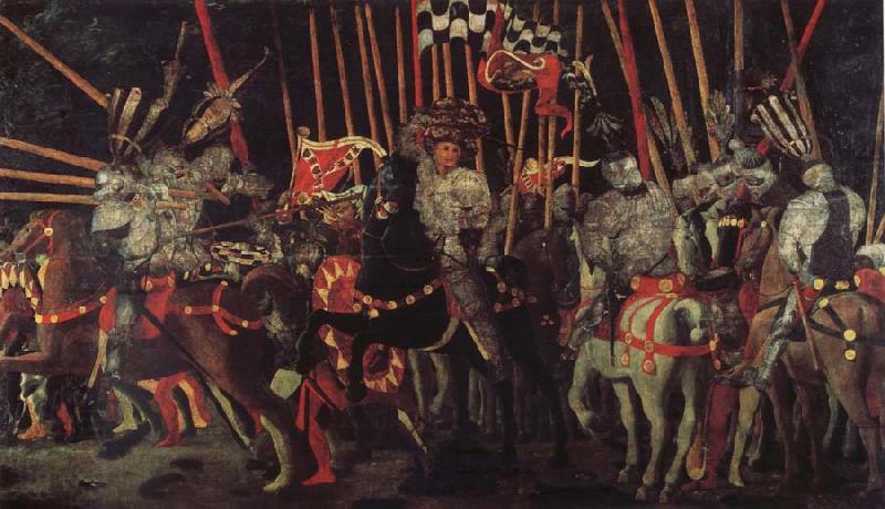 UCCELLO, Paolo The battle of San Romano the intervention of Micheletto there Cotignola China oil painting art